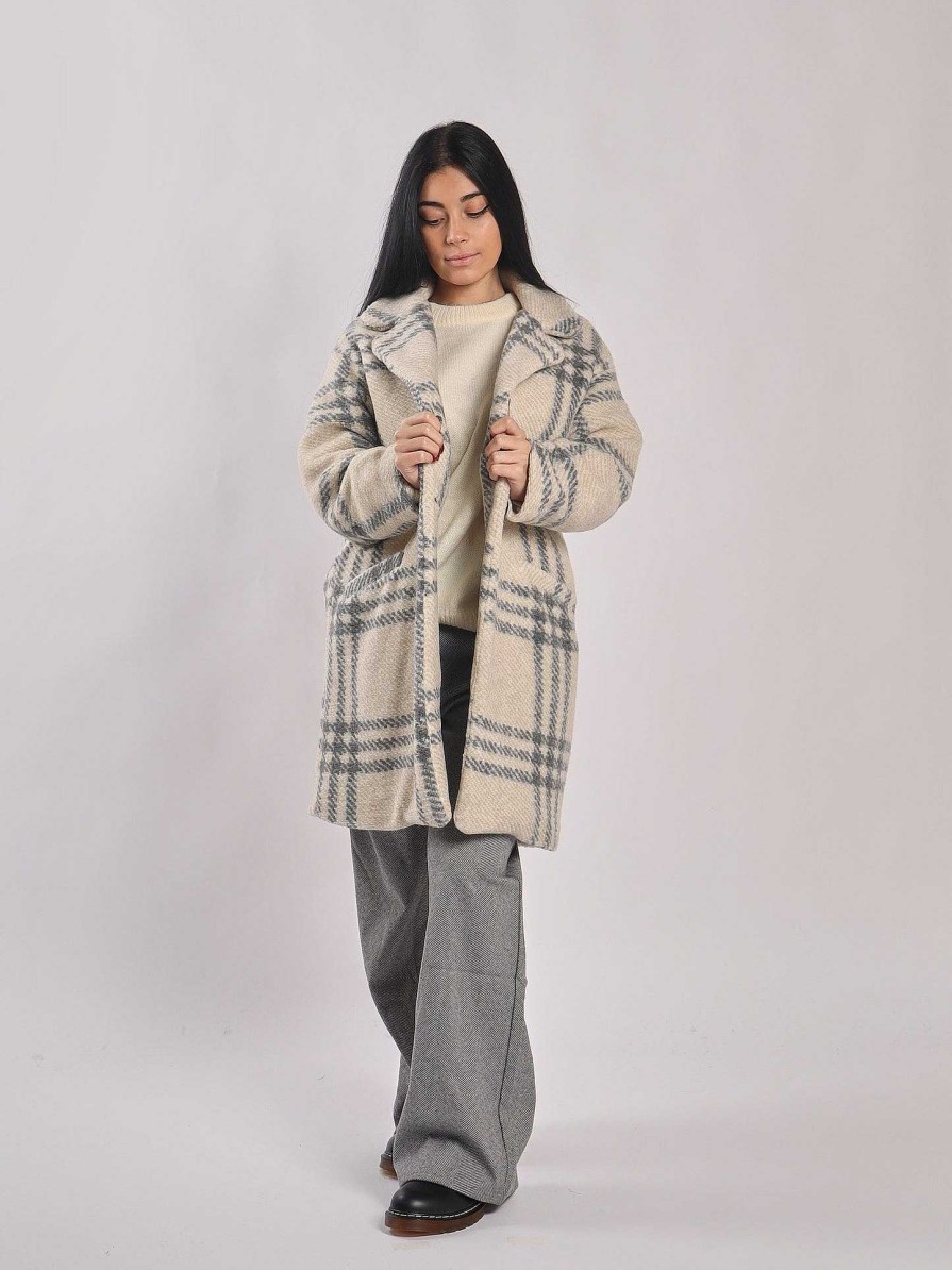 Cole Shop Checked Wool Coat