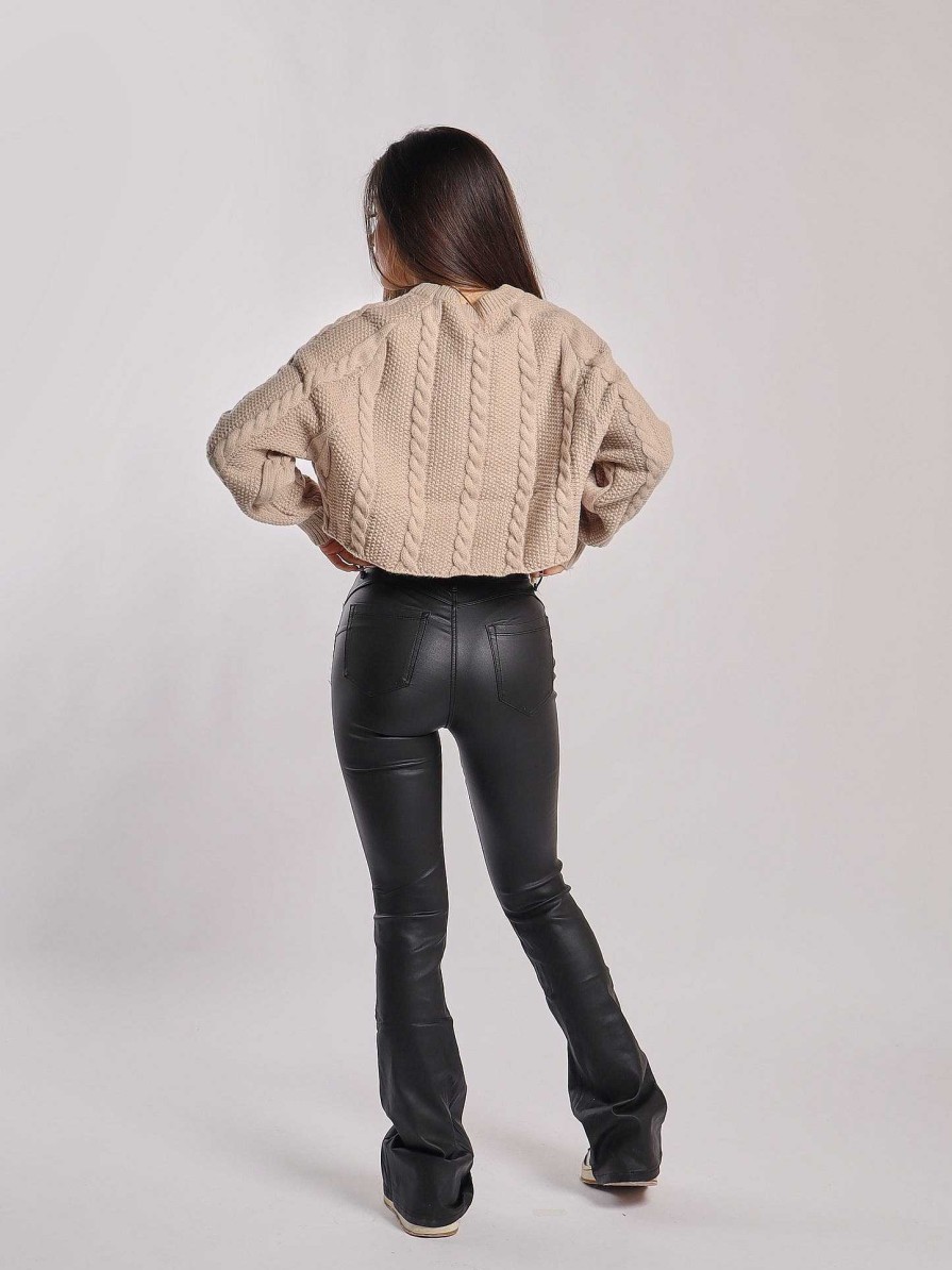 Cole Shop Flared Faux Leather Trousers