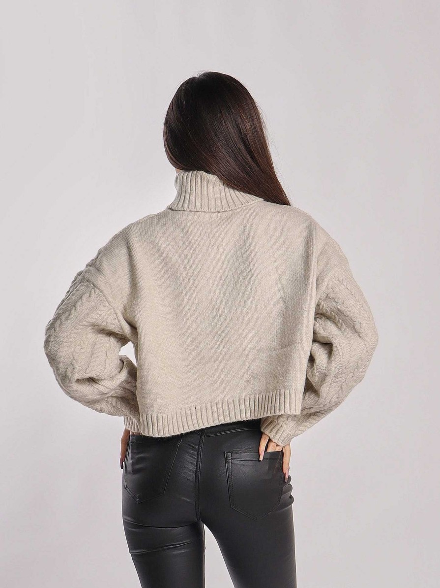 Cole Shop High Neck Braided Sweater