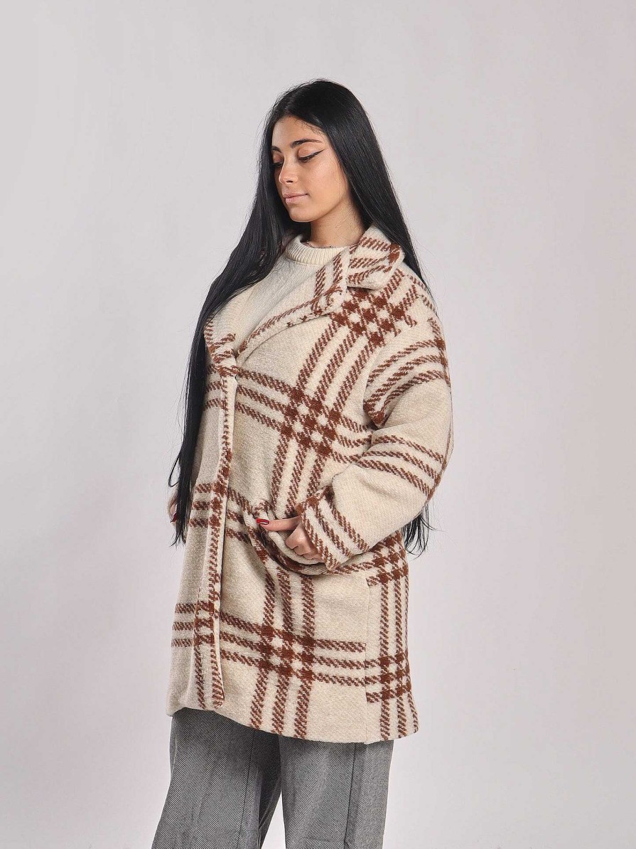 Cole Shop Checked Wool Coat